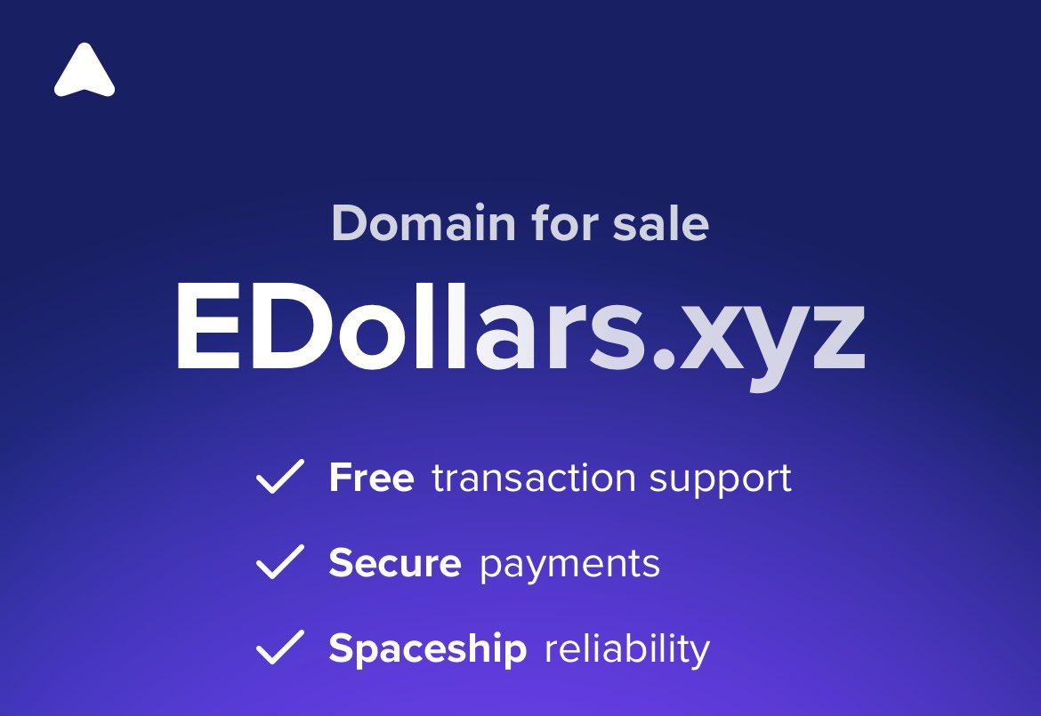 Domain for sale https://t.co/uSb9DhdP86 #edollars #dollars #Dollar #Stable  #Stablecoin #Stablecoins #Blockchain #Domain #Domains #DomainForSale  #Domainnames #Crypto