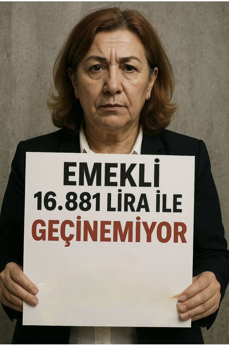 Mustafa intibak (@mustafadem45828) on Twitter photo Emekli bu aylık ile geçinmesi mümkün değil ...
1 Simit 20₺
Emekli aylığı bir hafta yetmiyor ...
Evin kirasını karşılamıyor
El insaf ...
<a href="/RTErdogan/">Recep Tayyip Erdoğan</a>
<a href="/memetsimsek/">Mehmet Simsek</a>
<a href="/isikhanvedat/">Prof. Dr. Vedat Işıkhan</a>
#EmekliVatanındaAç
#5000KısmiHaktırHAK Emekli bu aylık ile geçinmesi mümkün değil ...
1 Simit 20₺
Emekli aylığı bir hafta yetmiyor ...
Evin kirasını karşılamıyor
El insaf ...
<a href="/RTErdogan/">Recep Tayyip Erdoğan</a>
<a href="/memetsimsek/">Mehmet Simsek</a>
<a href="/isikhanvedat/">Prof. Dr. Vedat Işıkhan</a>
#EmekliVatanındaAç
#5000KısmiHaktırHAK