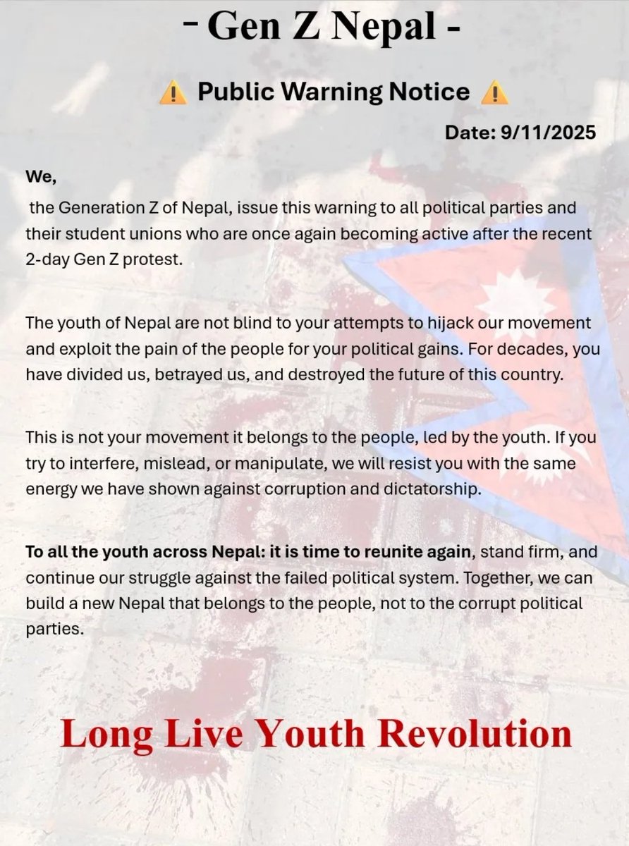 GenZ Protest Nepal tweet media