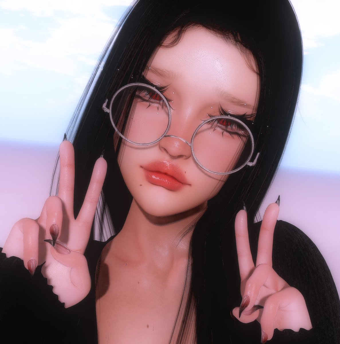 Anqelectic's tweet image. Ignore the shadows.. but how pretty this viewer is in gshade 🥺

#sl #secondlife #blackdragon #gshade