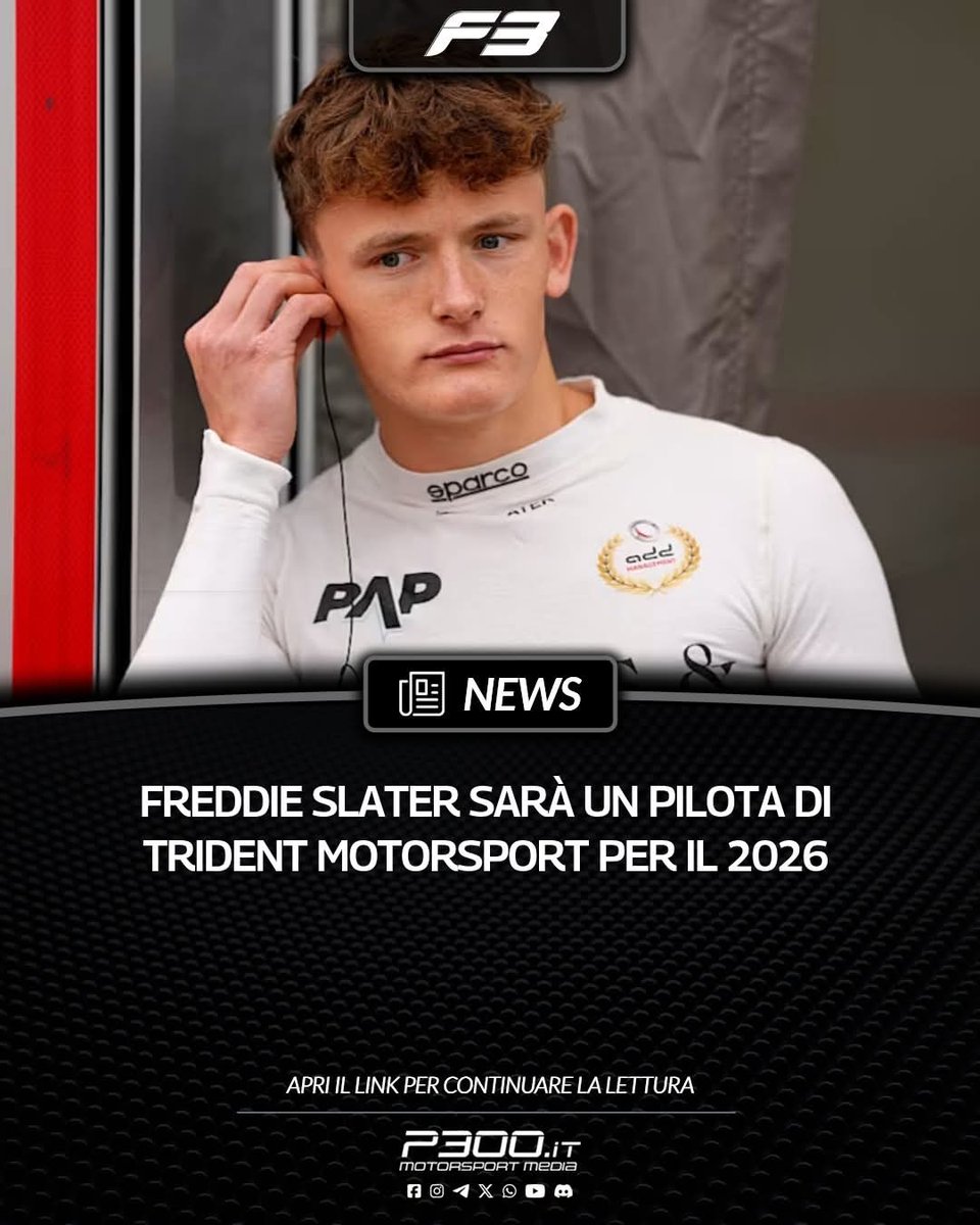 F3 | Freddie Slater sarà un pilota di Trident Motorsport per il 2026

✍️ di: Nicolò Zambetti

🔗 Articolo completo qui 👉 p300.it/f3-freddie-sla…