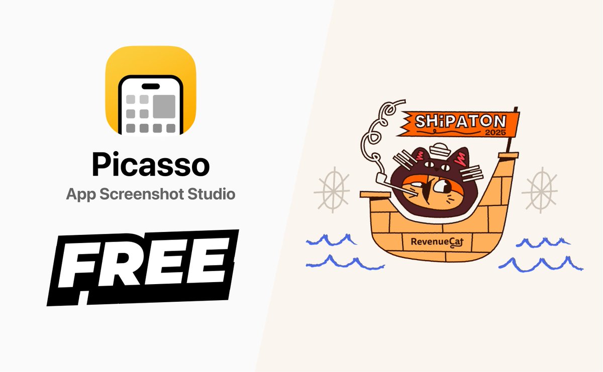 designerants's tweet image. RevenueCat 2025 Shipaton will need tons of screenshots.
I’m making Picasso App Screenshot Studio free for this so you can focus more on features 🚀
If you are participating in @RevenueCat #Shipaton, reply here and I’ll send you the code.