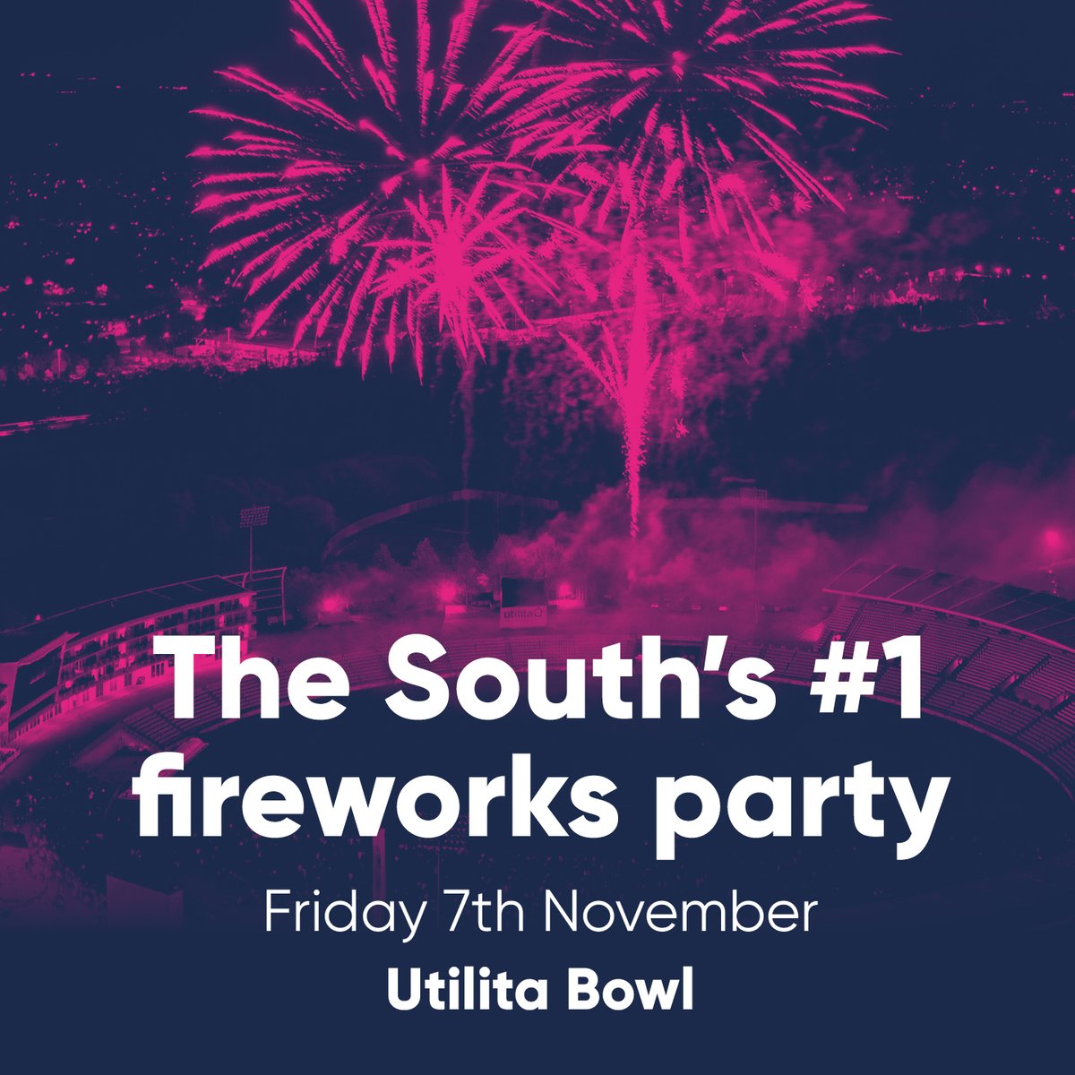 Who's ready for The South's #1 fireworks party? 🎆

Our annual event returns on Friday 7th November, with tickets now available at the discounted Early Bird rate! 🎟️

Find more information ➡️ loom.ly/8zTw9ws
Buy your tickets ➡️ loom.ly/KS_kA2o