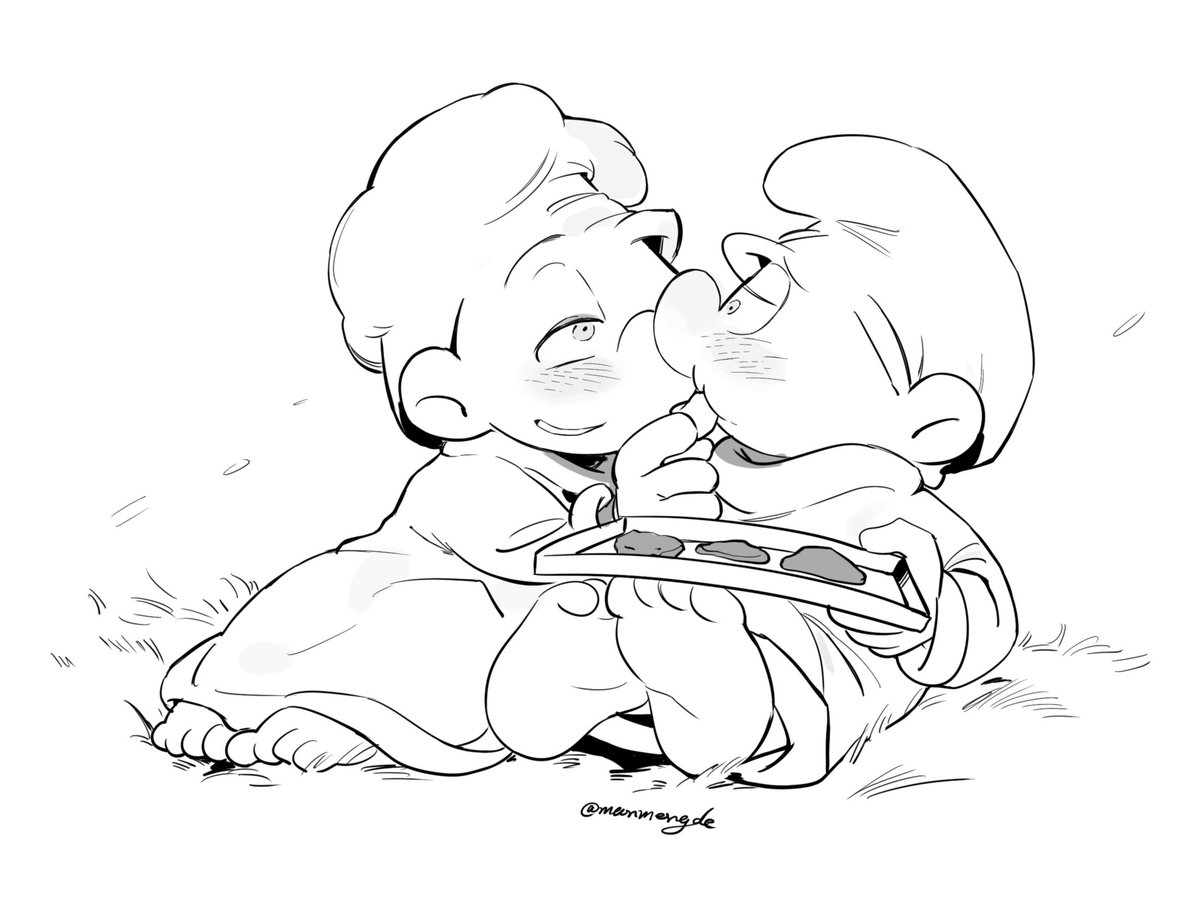 manmengde's tweet image. 小小蓝时 #thesmurfs #chef×greedy