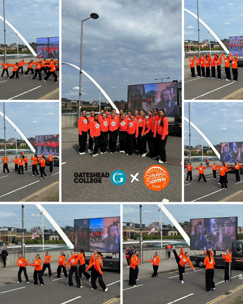 A HUGE day for #TeamSammy at the Mini &amp; Junior #GNR on Saturday. Our fab flashmob dancers from @GatesheadColl lit up the Quayside and thanks to @GorillaMediaUK, our 25th anniversary anthem by grantee Ernie was playing loud &amp; proud!
#SundayForSammy #25YearsOfSammy