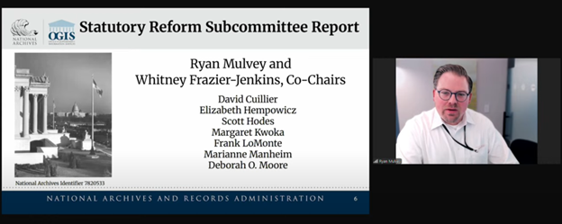 The Statutory Reform Subcommittee is sharing information about their draft recommendations they have been working on over the last several months. Their draft recommendations can be found at: archives.gov/ogis/foia-advi… more and join us at: youtube.com/live/HPHGBV0Yb…