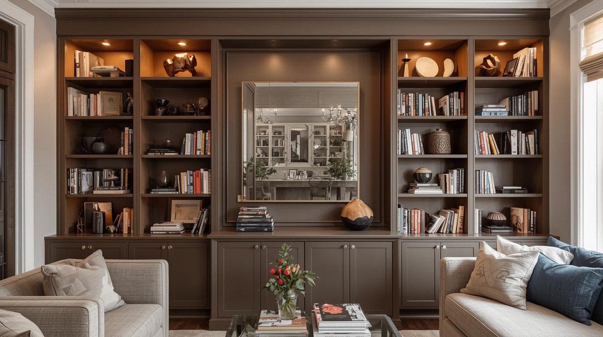 RobbKrautbauer's tweet image. Built-in bookcases blend style and function, turning walls into personalized displays. Whether a library wall or reading nook, they offer endless design possibilities for your space. 😉

#Home #HomeImprovements
 LocalInfoForYou.com/351056/built-i…