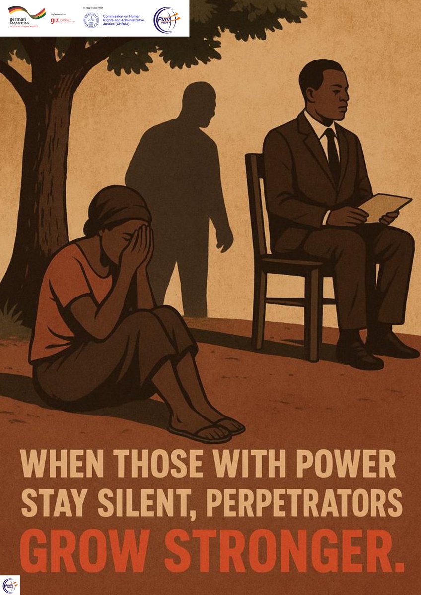 PureTrustSIF's tweet photo. Silence is not neutrality. When duty bearers stay silent, perpetrators gain power. #Useyourvoice  #EndSGBV 

@giz_gmbh 
@MottFoundation https://t.co/Lr8guN5j4z