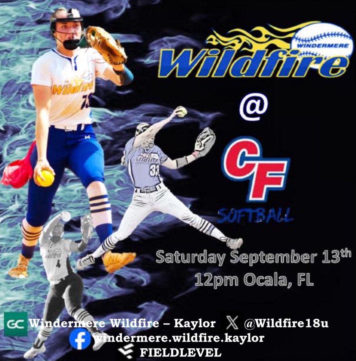 Wildfire18u's tweet image. We take on College of Central Florida this Saturday, first pitch at 12 PM. A little friendly competition and some up front and close recruitment! 

No containment. No slowing down. Just fire 🔥🔥
#GettingSeen #GettingRecruited #Journey