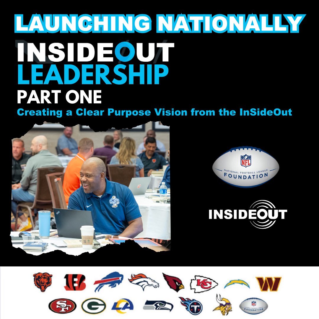 InSideOut Initiative (@isoinitiative) on Twitter photo Excited to launch InSideOut Leadership  Part One on September 17th with all 14 NFL Markets we are partnering with.  
<a href="/NFLFoundation/">NFL Foundation</a> <a href="/ChicagoBears/">Chicago Bears</a> <a href="/Bengals/">Cincinnati Bengals</a> <a href="/BuffaloBills/">Buffalo Bills</a> <a href="/Broncos/">Denver Broncos</a> <a href="/AZCardinals/">Arizona Cardinals</a> <a href="/Chiefs/">Kansas City Chiefs</a> <a href="/chargers/">Los Angeles Chargers</a> <a href="/Commanders/">Washington Commanders</a> <a href="/49ers/">San Francisco 49ers</a> <a href="/packers/">Green Bay Packers</a> <a href="/RamsNFL/">Los Angeles Rams</a> <a href="/Seahawks/">Seattle Seahawks</a> <a href="/Titans/">Tennessee Titans</a> <a href="/Vikings/">Minnesota Vikings</a> Excited to launch InSideOut Leadership  Part One on September 17th with all 14 NFL Markets we are partnering with.  
<a href="/NFLFoundation/">NFL Foundation</a> <a href="/ChicagoBears/">Chicago Bears</a> <a href="/Bengals/">Cincinnati Bengals</a> <a href="/BuffaloBills/">Buffalo Bills</a> <a href="/Broncos/">Denver Broncos</a> <a href="/AZCardinals/">Arizona Cardinals</a> <a href="/Chiefs/">Kansas City Chiefs</a> <a href="/chargers/">Los Angeles Chargers</a> <a href="/Commanders/">Washington Commanders</a> <a href="/49ers/">San Francisco 49ers</a> <a href="/packers/">Green Bay Packers</a> <a href="/RamsNFL/">Los Angeles Rams</a> <a href="/Seahawks/">Seattle Seahawks</a> <a href="/Titans/">Tennessee Titans</a> <a href="/Vikings/">Minnesota Vikings</a>