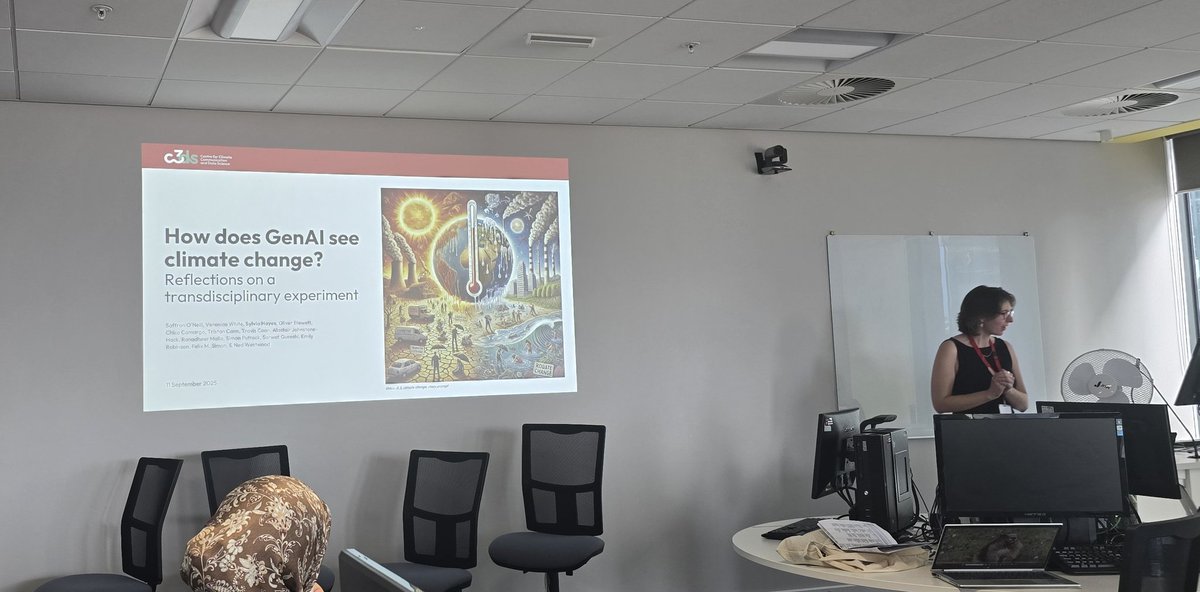 Absolutely fascinating project on how GenAI "sees" climate change. The flattening of narratives and uncritical generation of visuals is damaging for audience understanding of CC. <a href="/cardiffuni/">Cardiff University</a> <a href="/CardiffJomec/">JOMEC @ Cardiff Uni</a> #foj2025
