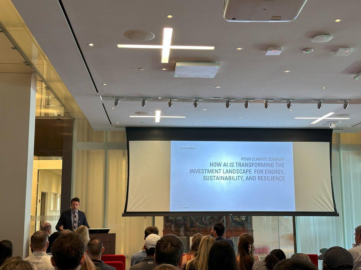 upennclimate's tweet photo. Thanks to Professor Ali Zaidi for an insightful seminar on how AI is shaping our environment, its impacts, and how to foster trust in these technologies. 🌍 See you next month for our Seminar Series with Professor Jisung Park! 
#pennclimate #artificialintelligence #climatechange https://t.co/wIWCa4h0WF