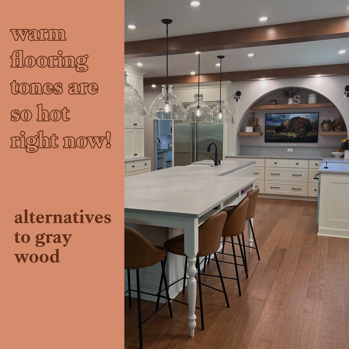 Gray floors were cool, but cozy is calling.

Say hello to warm woods: Red Oak, Cherry, White Oak with golden finishes — the tones making a major comeback in 2025. Think character, light, natural texture, and floors that feel like home

NEW BLOG POST!  
hickmanwoods.com/warm-tones-are…