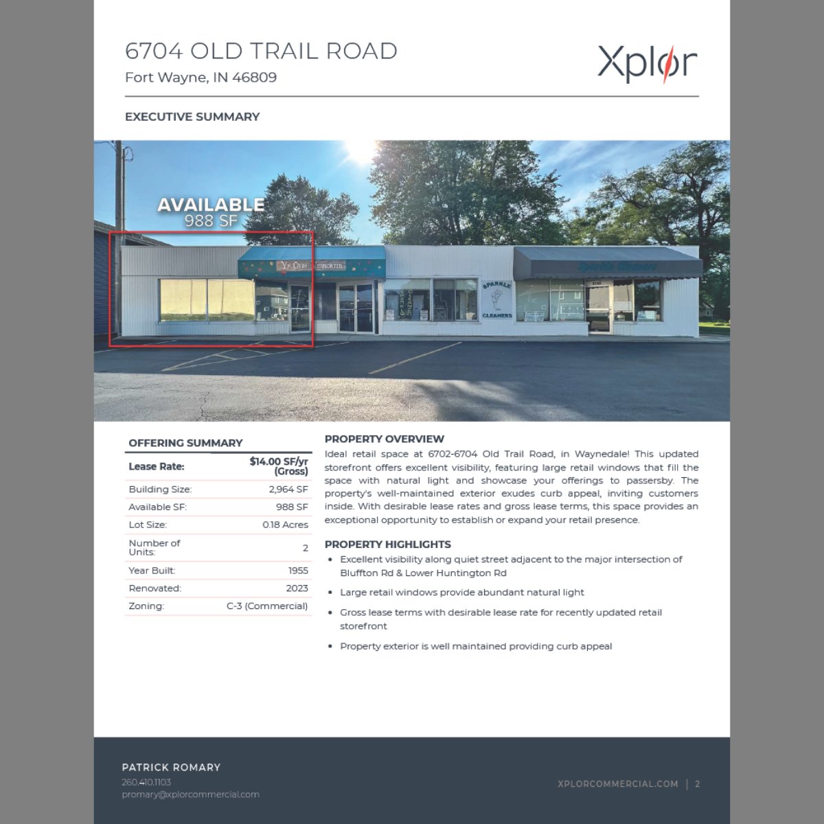 XplorCommercial's tweet photo. Ideal retail space at 6702-6704 Old Trail Road, in Waynedale! 

LEASE RATE $11.00 SF/yr 
BUILDING SIZE 2,964 SF 
LOT SIZE         0.18 Acres 
YEAR BUILT 1955 
ZONING         C-3 (Commercial) https://t.co/uebg2N3M2m