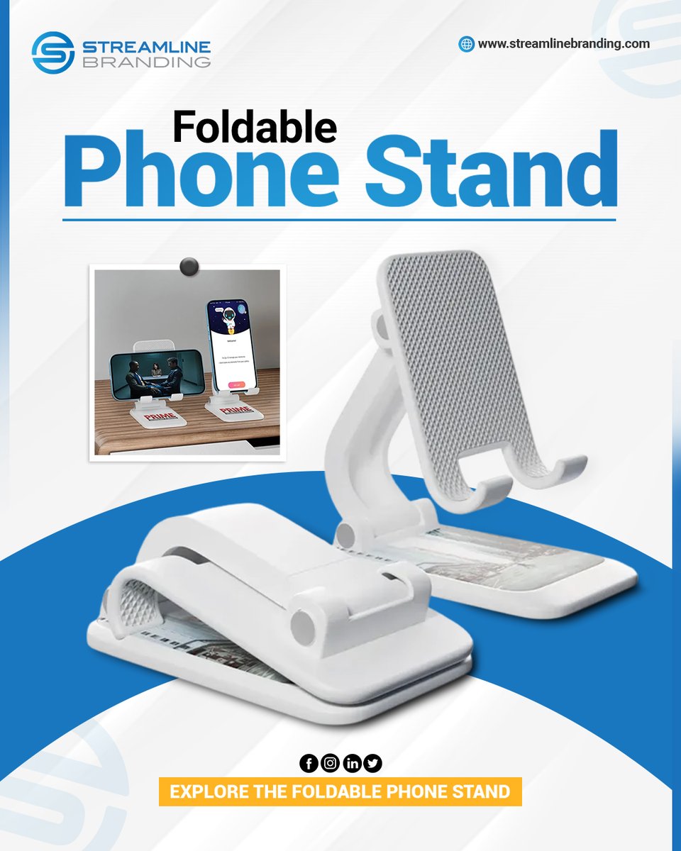 StreamlineBrand's tweet image. Keep your brand in hand with the Foldable Phone Stand. 📱💼

Durable ABS plastic supports phones &amp;amp; tablets at the perfect angle. Lightweight, foldable &amp;amp; customizable—ideal for desks, events &amp;amp; branded tech kits.

🔗 tinyurl.com/mr2zthuv

#BrandedTech #StreamlineBranding