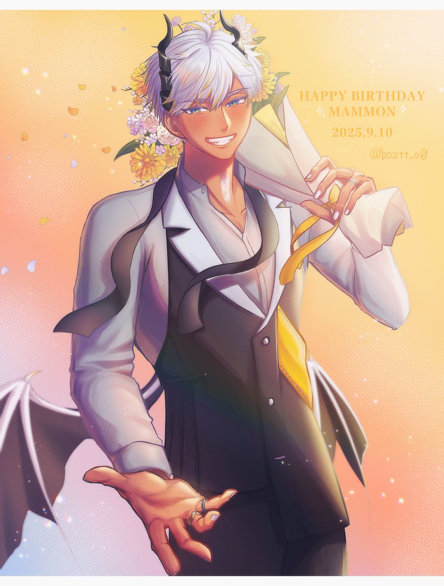 boztt_o0's tweet photo. 遅れちゃったけど…お誕生日おめでとう、マモン💛
あなたと歩んできたこれまでも、これから歩む未来も、全部まとめて愛してる！
#ObeyMeBD
#HappyBirthdayMammon https://t.co/Nv8BJrhX05