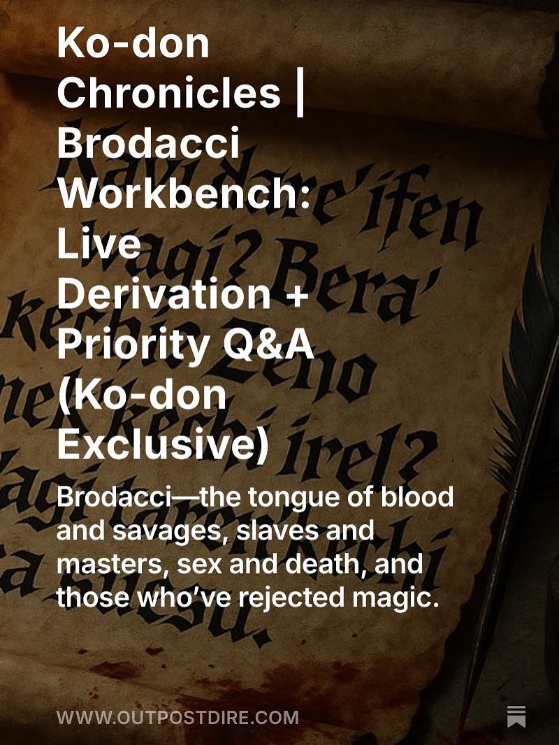 outpostdire's tweet image. Conlang. What is it, and what does it mean? In the world of fiction it means constructed language—deliberately invented rather than evolved naturally.

#conlang #darkfantasy #SubstackWriter