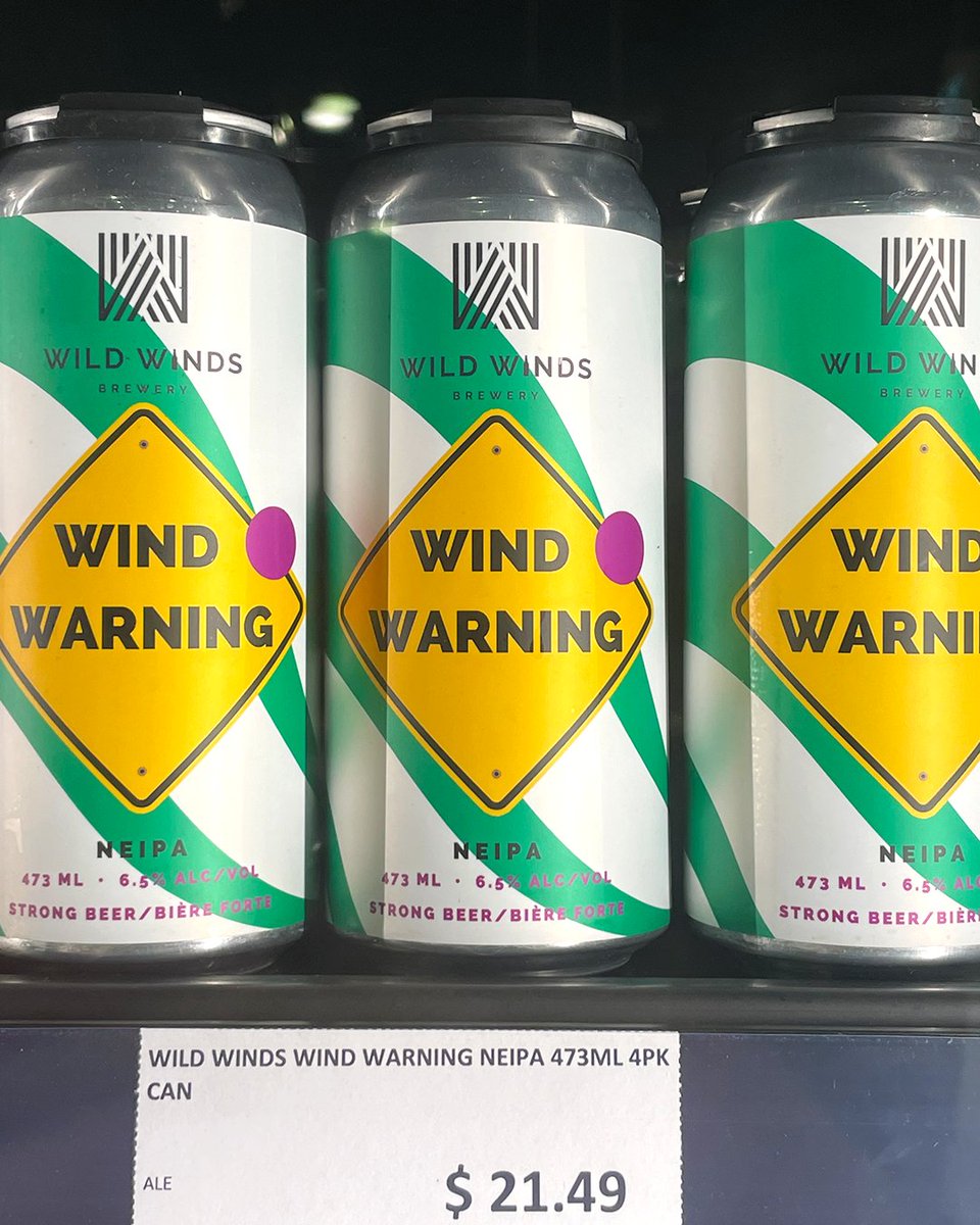 Brace for flavour! 🌬️⚠️ Wind Warning from Wild Winds Brewery is a hazy, soft IPA bursting with tropical fruit, red berries, and crisp white wine notes. Easy, refreshing, 6.5% ABV.