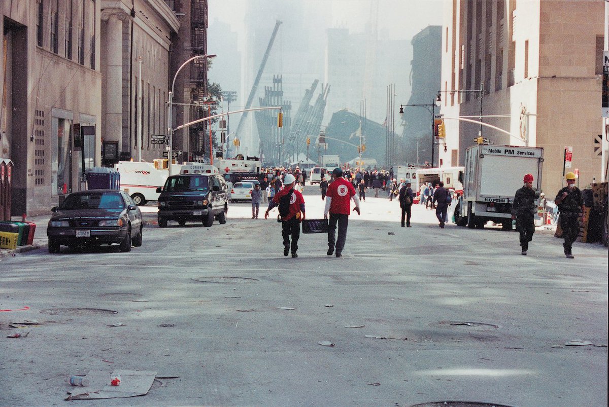 SalvationArmyUS's tweet photo. Today, we remember the lives lost, the heroes who served, and the families forever changed.
 
The Salvation Army was there in the aftermath, offering physical, emotional, and spiritual care. We will never forget. 

#neverforget #disasterresponse https://t.co/iqLfkrn0q1