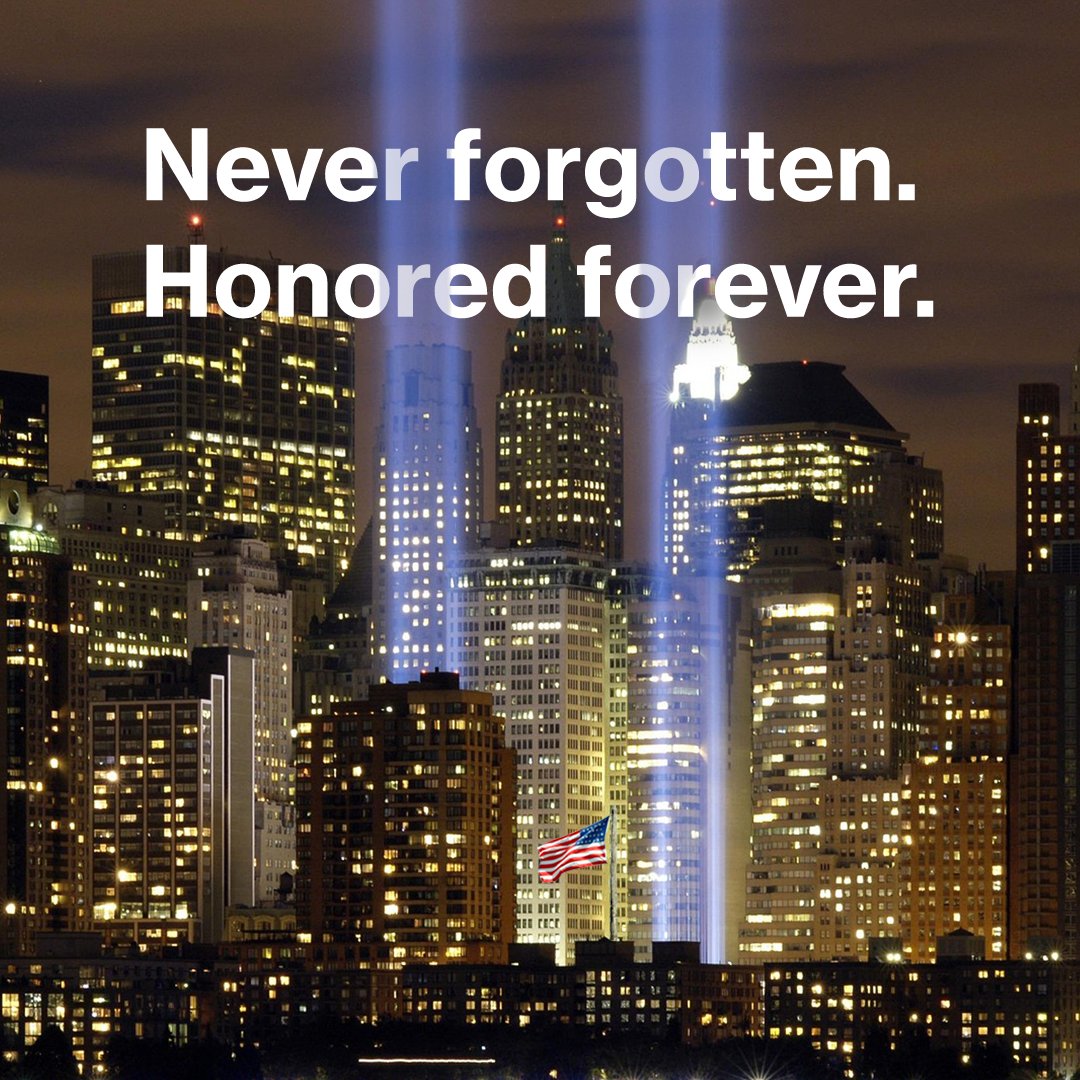 Verizon Frontline (@vzfrontline) on Twitter photo 24 years ago, everything changed. Today, we remember the pain our nation shared, the bravery we witnessed and all the lives we lost. We stand together as a country, united in our memory of that day 🇺🇸 
#911 #NeverForget 24 years ago, everything changed. Today, we remember the pain our nation shared, the bravery we witnessed and all the lives we lost. We stand together as a country, united in our memory of that day 🇺🇸 
#911 #NeverForget