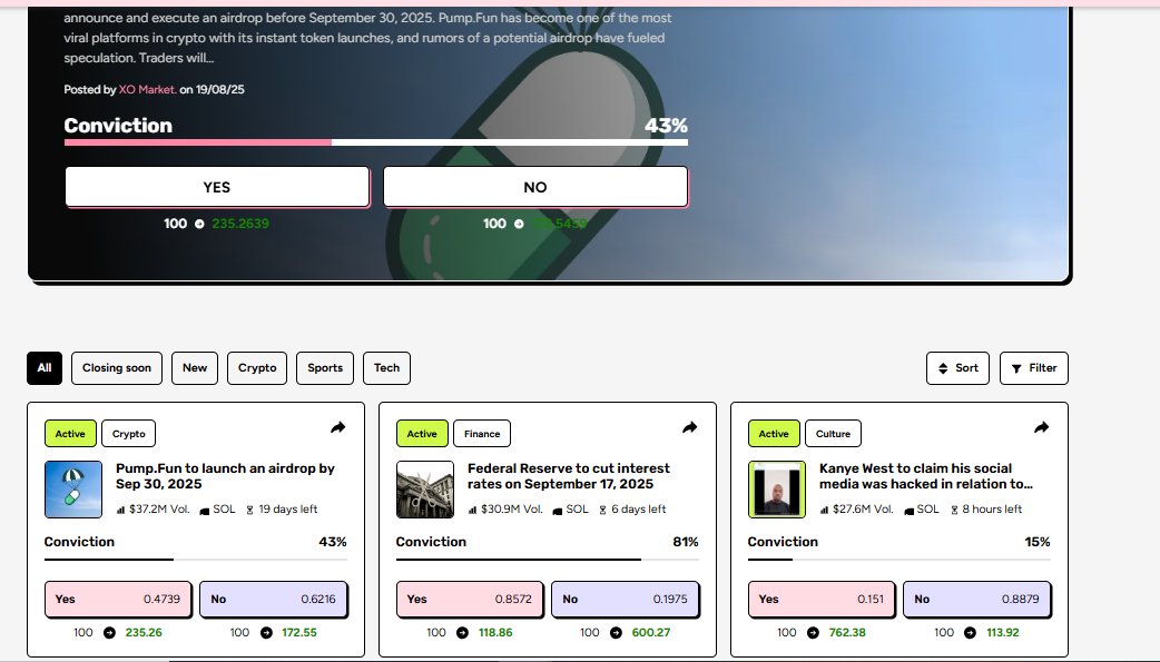 Muizz_web3's tweet photo. Let me introduce you to @xomarket where conviction meets opportunity, and every decision counts. 🚀🔥 #AiraaHQ #xomarket #web3predictions https://t.co/weryigjYNC