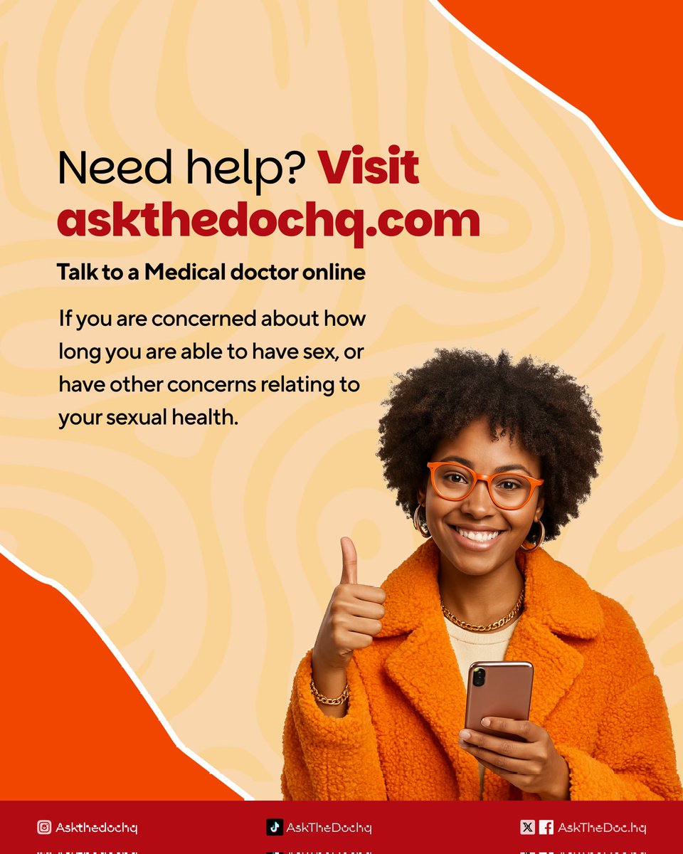 askthedochq's tweet photo. how long should sex last?
It's a common question with no single answer but we are here to help you understand what factor can impact duration.
Swipe through to learn more
#askthedoc
#sexualhealthconsultant
#sexualhealthawareness
#sexualhealthtips
#onlineconsultationinigeria https://t.co/09j14g9tTa