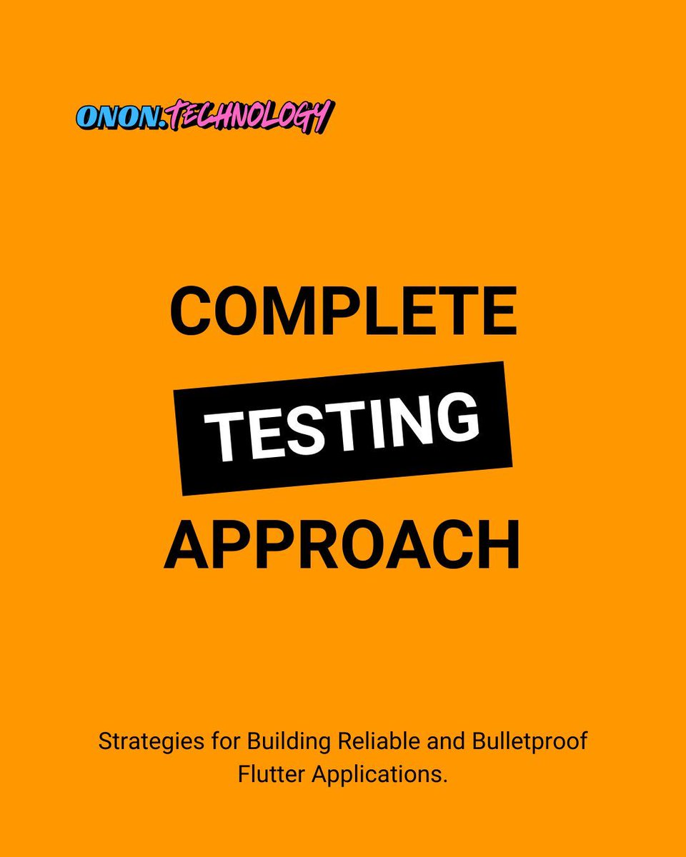 onon_technology's tweet image. 🧪 Flutter Testing Guide:
✨ Unit Tests: Validate core logic
✨ Widget Tests: Verify UI components
✨ Integration Tests: End-to-end flows
✨ Performance Tests: Ensure smooth UX
✨ CI/CD Automation
📱 WhatsApp: +852 9332 3868
🔗 onon.technology/blog
#FlutterTesting #QA