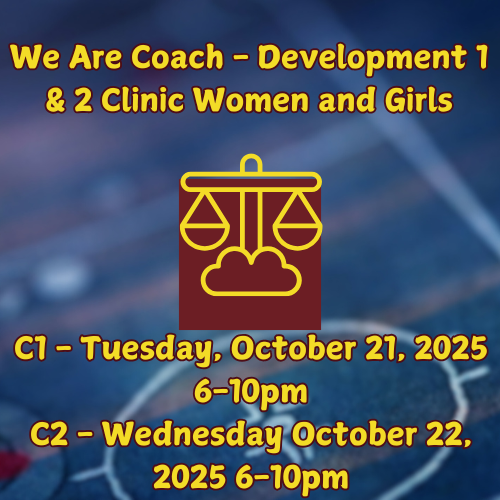 hockeynl1935's tweet image. 🚨 Female Only Coach Development Clinics 🚨
C1: Oct 21, 2025 | 6–10pm  
C2: Oct 22, 2025 | 6–10pm 
Facilitator: Stephanie Delaney  
Register Here : hockeynl.ca/we-are-coaches… 

#HockeyNL #CoachDevelopment