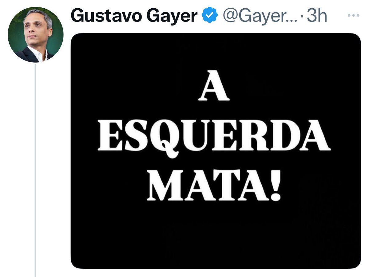 A esquerda mata? O que matou gente foi a pandemia negada, a fome aumentada e a tentativa de golpe que vocês aplaudiram. 

A esquerda alimenta, educa e protege. 

O que mata mesmo é a mentira repetida como slogan.

TRASTE PRESO