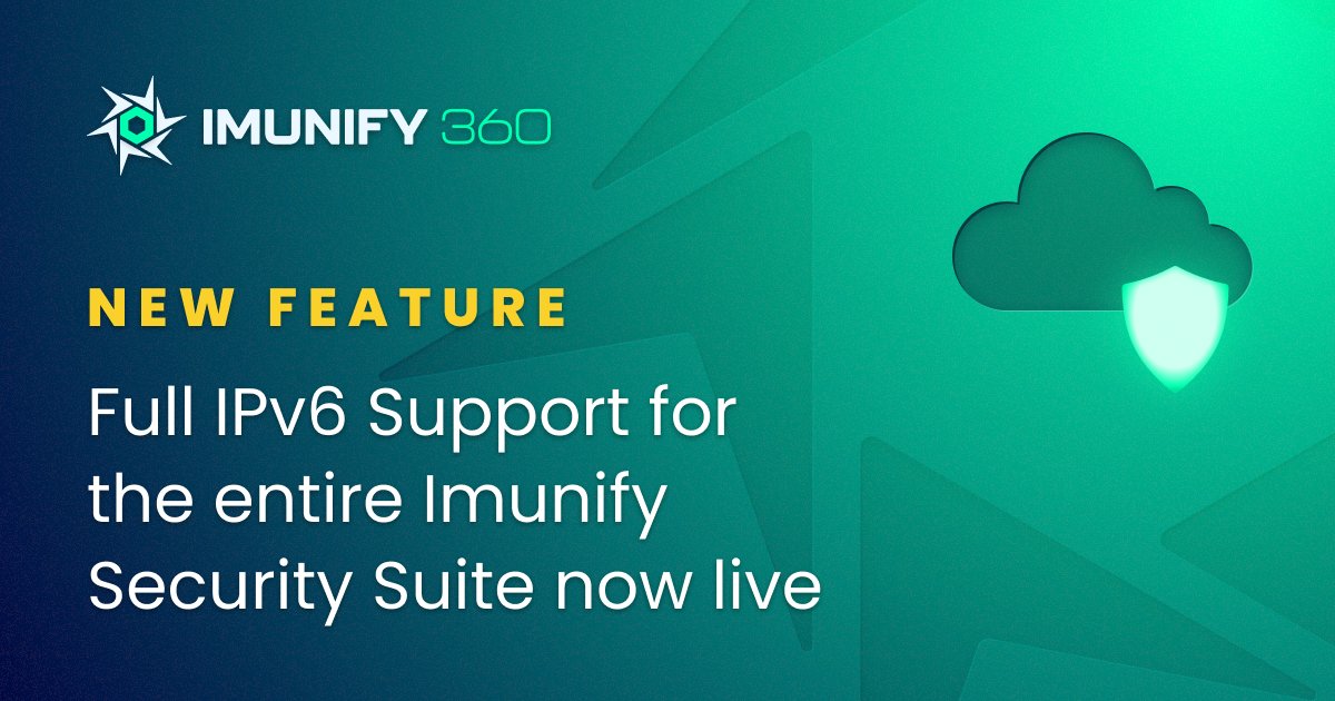 imunify360's tweet image. Big news! 🤩 Imunify Security Suite now has full IPv6 support. 
🚀 Secure next-gen servers, meet compliance, and offer cost-effective solutions. Protect your infrastructure for the future!

Learn more: hubs.ly/Q03HZCLC0
#ImunifySecurity #IPv6 #ServerSecurity #Cybersecurity
