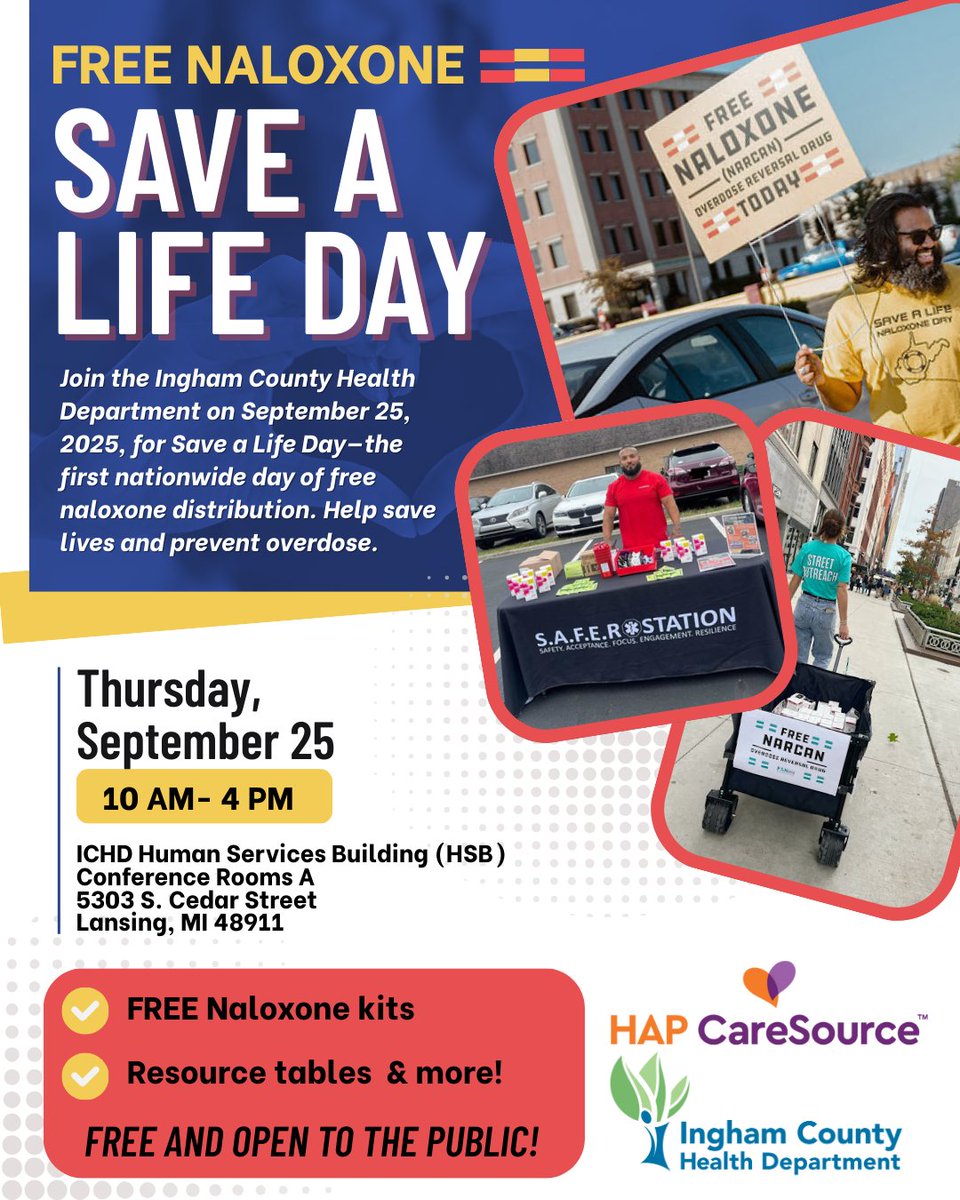 ICHD to Host “Save a Life Day” Free Naloxone Distribution

Read full press release here:
bit.ly/3VcobgM