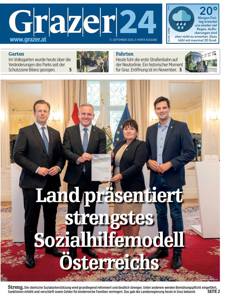 Wir machen die Steiermark für Sozialtouristen aus aller Herren Länder so unattraktiv wie möglich. Wir stellen Pull-Faktoren ab, bekämpfen Sozialmissbrauch und machen einen klaren Unterschied zwischen Arbeitseinkommen und staatlicher Alimentierung. Es geht um Gerechtigkeit,