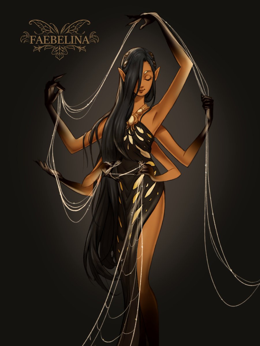 We have a lot of orb weaver spiders in our back yard and they inspired me to learn about them and draw a character based on them!