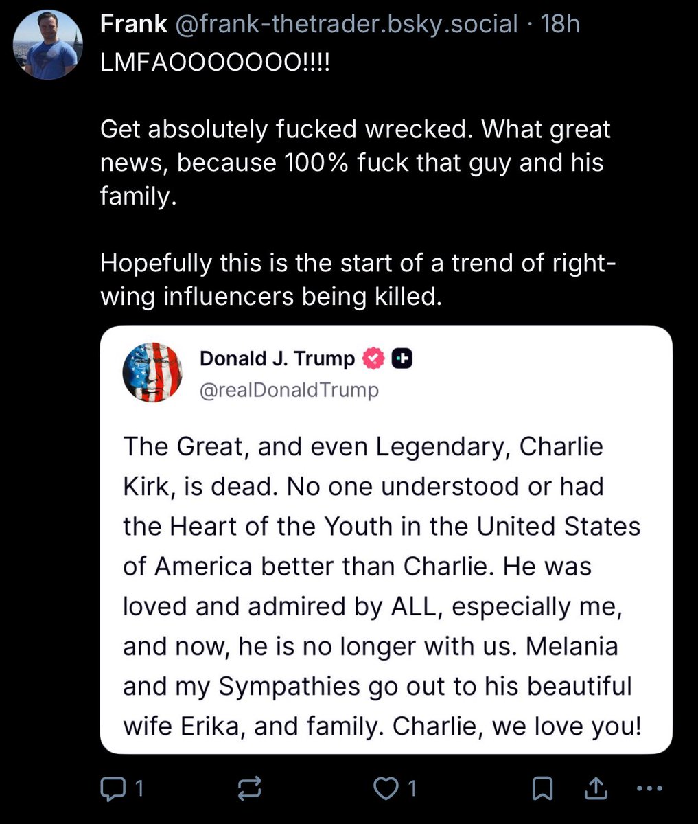 Finally kicked from the <a href="/GenesysGo/">GenesysGo</a> discord after poking the bear and calling out BS <a href="/Frank_theTrader/">Frank 🇺🇦🏳️‍🌈⚧️</a> 

Glorifying death…. Ya fuck that.

I don’t often get involved in politics but views and mindsets like that are abhorrent.