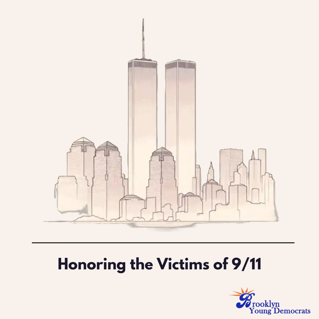 BKYoungDems's tweet photo. 24 years later, we honor the 3000 lives lost on September 11, 2001, those lost in subsequent years, and stand with the families, first responders, and communities forever changed. We remember, we reflect, and we remain committed to building a safer, more just future. #NeverForget https://t.co/YYa7mJBNhL