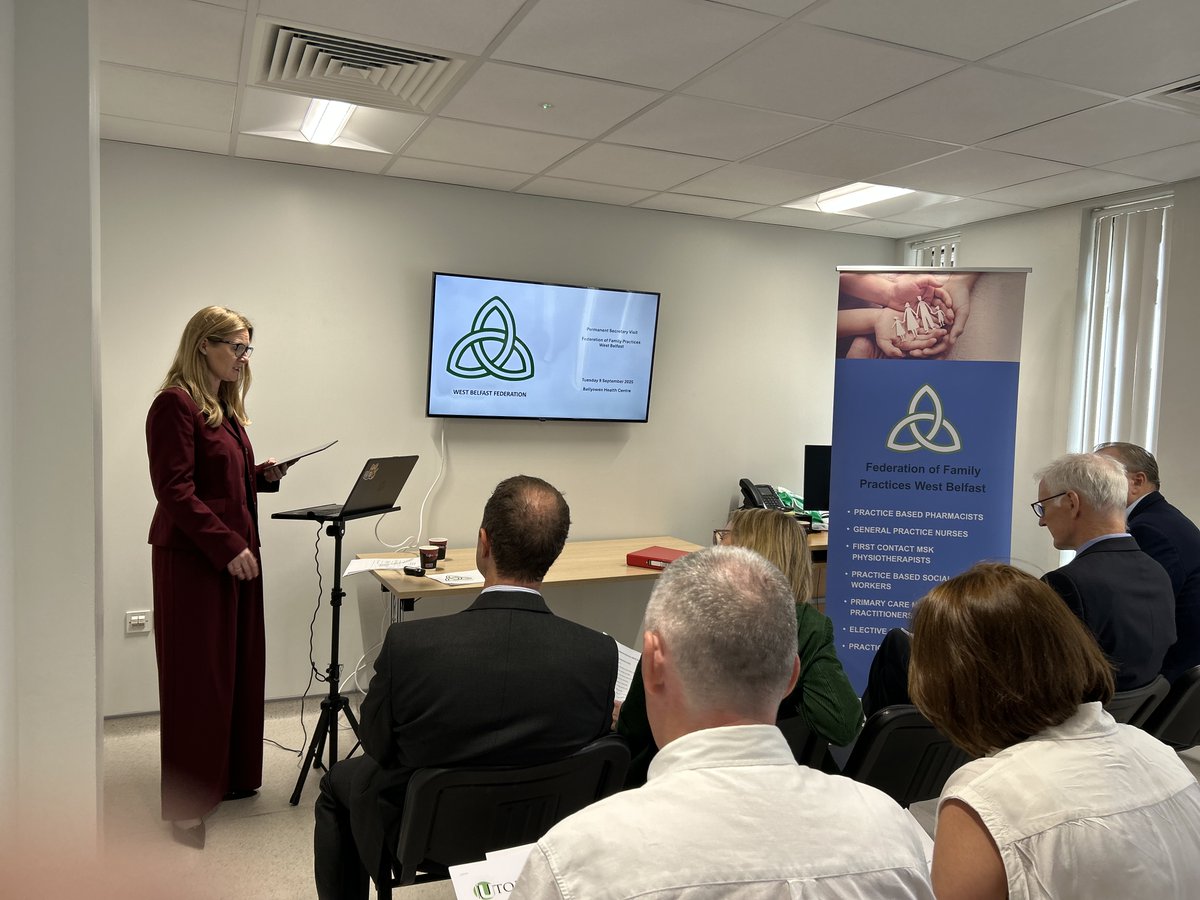 The Federation was delighted to welcome Permanent Secretary Mike Farrar to Ballyowen Health Centre this week. 

A very positive meeting, showcasing the very best of West Belfast Federation. <a href="/healthdpt/">Department of Health</a> <a href="/EasternGp/">Eastern GP Federation Support Unit</a>