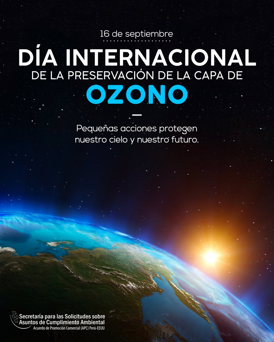 Saca_Seem's tweet photo. Cada 16 de septiembre recordamos la importancia de preservar la capa de ozono, una barrera vital para la vida en la Tierra. Trabajemos para asegurar el cumplimiento de leyes ambientales que contribuyan a mitigar el cambio climático.

🌍 https://t.co/TzhzVxgDFe

#CapaDeOzono https://t.co/CGDWCfWjAC