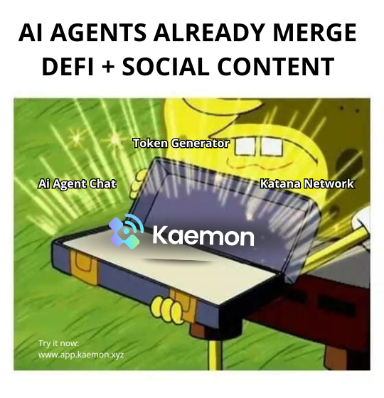 komunifycom's tweet photo. What do you expect from future AI Agent features?
- AI Agent token generator?
- AI that fully controls the tokens you create?
#Katana #Kaemon #KAT https://t.co/U72ua4h8Rb