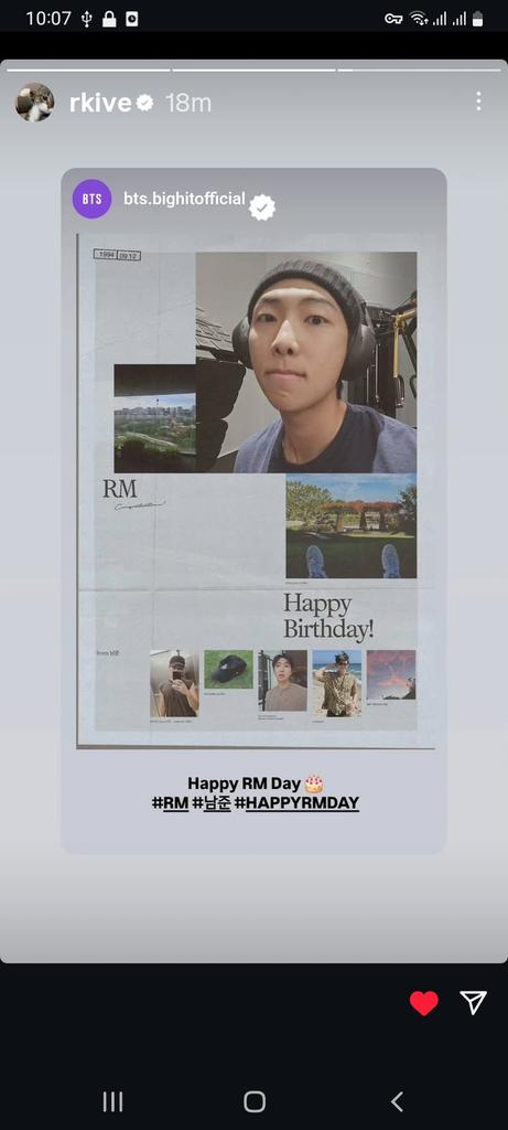 Happy Birthday RM 
#HBDRM
#HappyBirthdayNamjoon 
#HappRMday
#