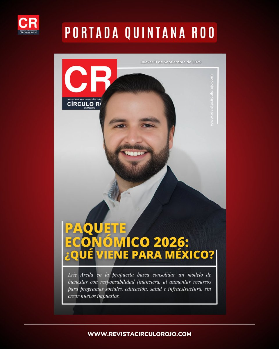 🔴📰 #CírculoRojo | #QuintanaRoo

Paquete Económico 2026: ¿qué viene para México? 📊🇲🇽

Eric Arcila destacó que la propuesta busca consolidar un modelo de bienestar con responsabilidad financiera, aumentando recursos para programas sociales, educación, salud e infraestructura,