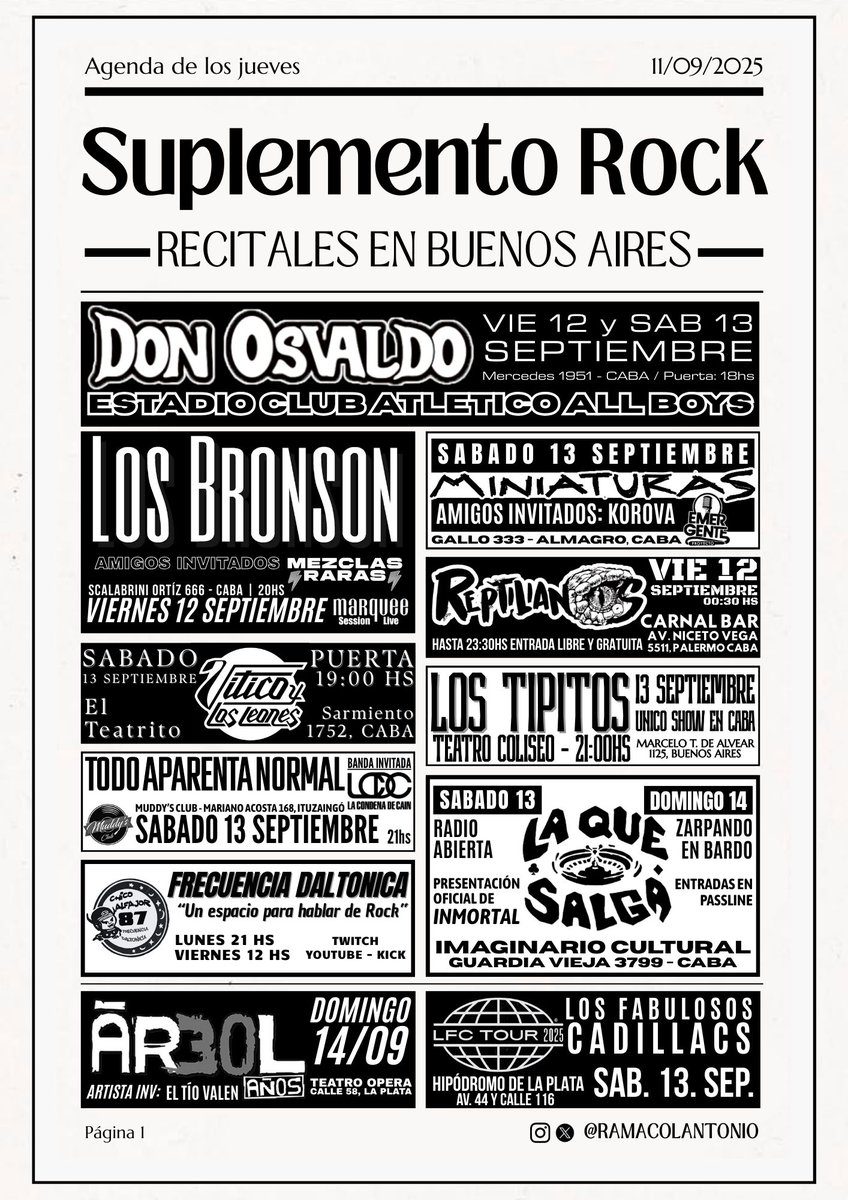 Suplemento Rock!
La verdadera salsa de los que tienen poco...