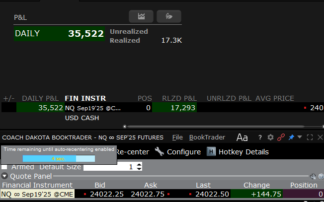 CoachDBA's tweet image. Was a good day!!! 😏

Had another trade during NY session I will review. 

+$35,522 Total

Once again, using the same technicals &amp;amp; techniques I go over during Slow Markets and when im on @TopstepTV