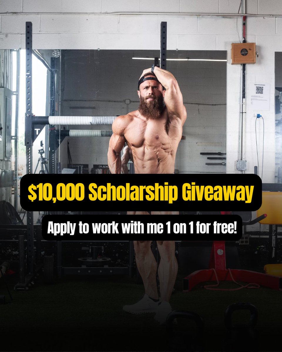 🚨 $10,000 SCHOLARSHIP GIVEAWAY 🚨

To celebrate the anniversary of me going full time on my coaching business this month, I’m giving back in a big way...

💰 I’m giving away $10,000 worth of coaching scholarships!

🏆 2 winners will receive 12 weeks of 100% FREE 1-on-1 coaching
