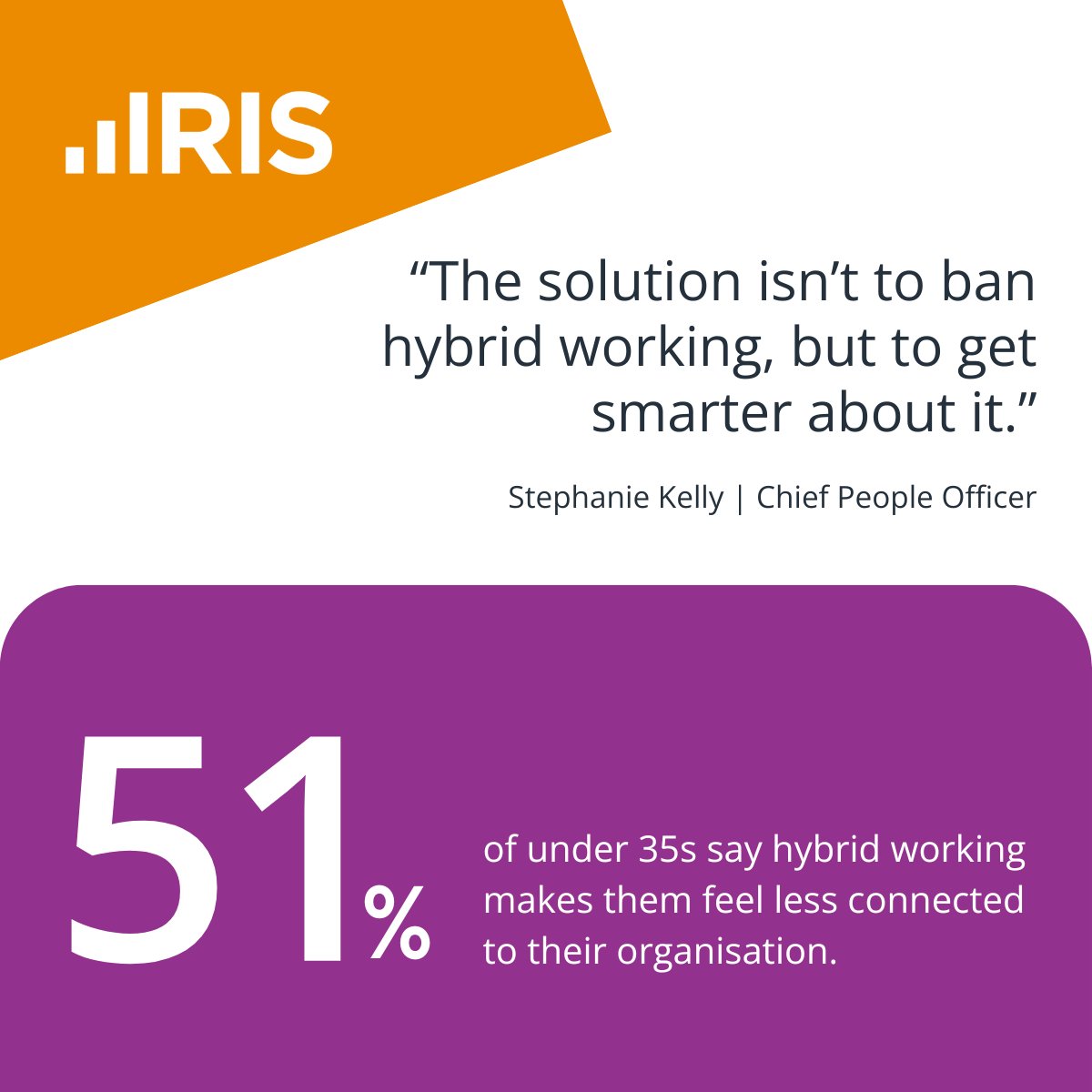 Our latest research reveals the generational divide in attitudes towards #HybridWorking policies – with 51% of under 35s feeling less connected than ever to their organisation. 💡 

Learn more here: bit.ly/4goztbC

#GenZ