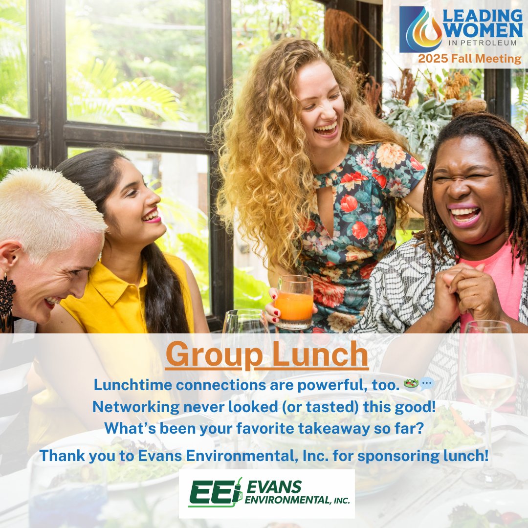 NCPCM's tweet image. Lunchtime connections are powerful, too. 🥗💬

Networking never looked (or tasted) this good! What’s been your favorite takeaway so far?  Thank you to Evans Environmental, Inc. for sponsoring lunch! #WomenWhoLead #NCPCM #PowerLunch #EvansEnvironmental