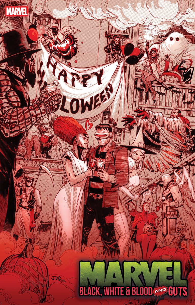 Halloween party time. 

My variant for the MARVEL: BLACK, WHITE, BLOOD, and GUTS #1.  

Spooky tones by GURU-eFX.