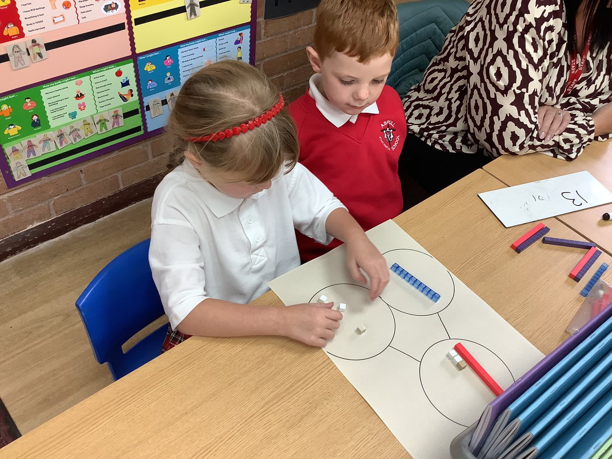 Class2Aspull's tweet image. Using our resources to understand part part whole model with tens and ones! #acpsmaths #welovemaths ✖️➗➕➖🟰