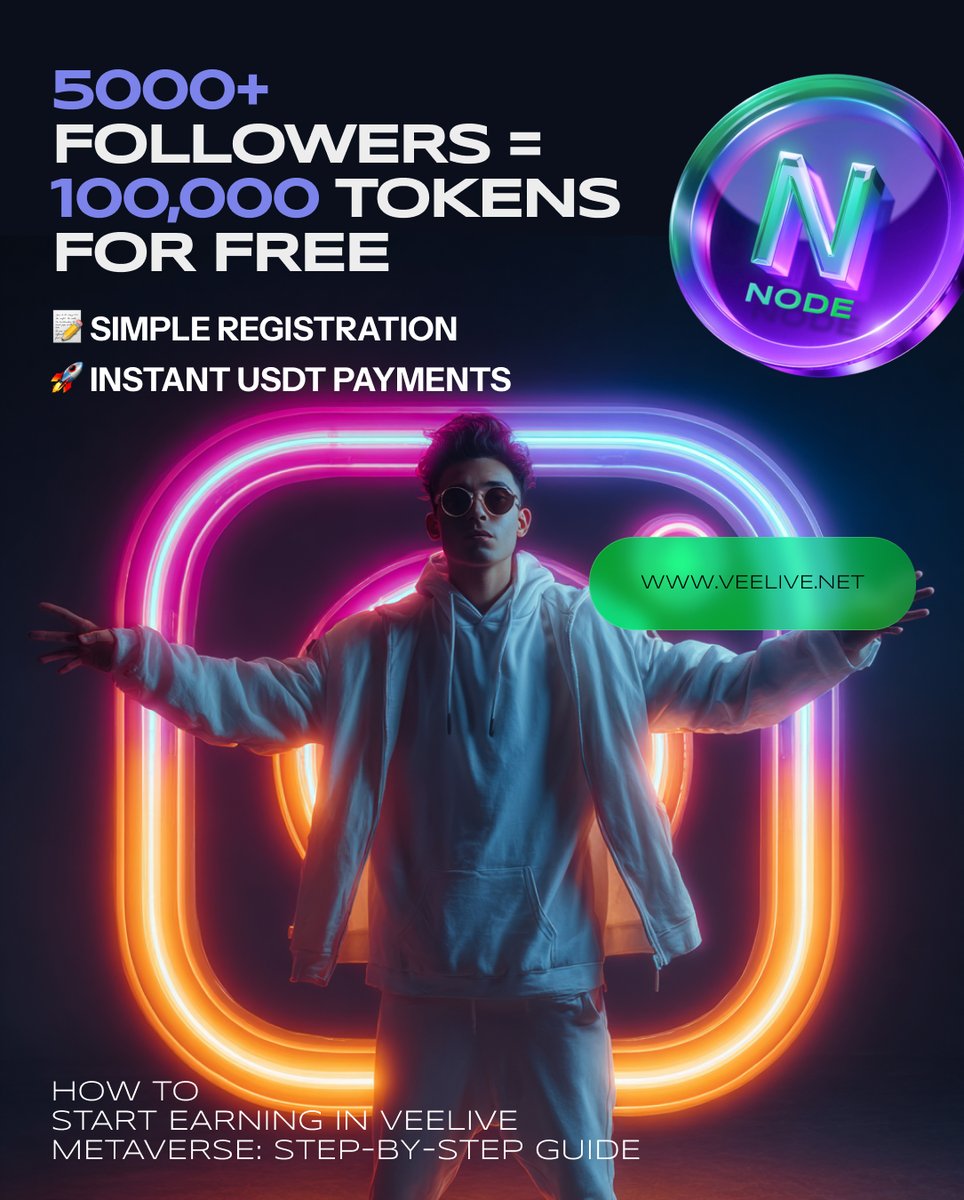 veelivemeta's tweet photo. 🎯 Ready to turn your influence into income?
Here's your complete guide to getting started with Veelive!

📋 For Influencers:
✅ Register on Veelive platform 
📊 Verify 5000+ followers on any social platform 
🏠 Get access to your personal 3D virtual room 
💎 Receive 100,000 free tokens to start 💰
 Earn 50% from every token sale in USDT

🔥 Additional benefits: 
📈 Revenue from your entire follower base 
🏢 Portion of recurring rental income 
💸 10% commission for referring other influencers

The future of creator monetization starts here!
💬 Ready to revolutionize your earnings? DM for details or 
link https://t.co/YGnIirgdjl 🚀

#veelive #influencerguide #metaverse #creatoreconomy #monetization #passiveincome #cryptocurrency #blockchain #nft #digitalrevolution #socialmediamonetization #influencermarketing #web3 #tokenization #virtualworld #cryptoearnings #digitalassets #metaverseplatform #socialmediainfluencer #onlineearnings #futureofwork #creatormonetization #digitalentrepreneur #cryptoinnovation #blockchaintechnology #socialfi #tokeneconomy #virtualeconomy #nftcommunity