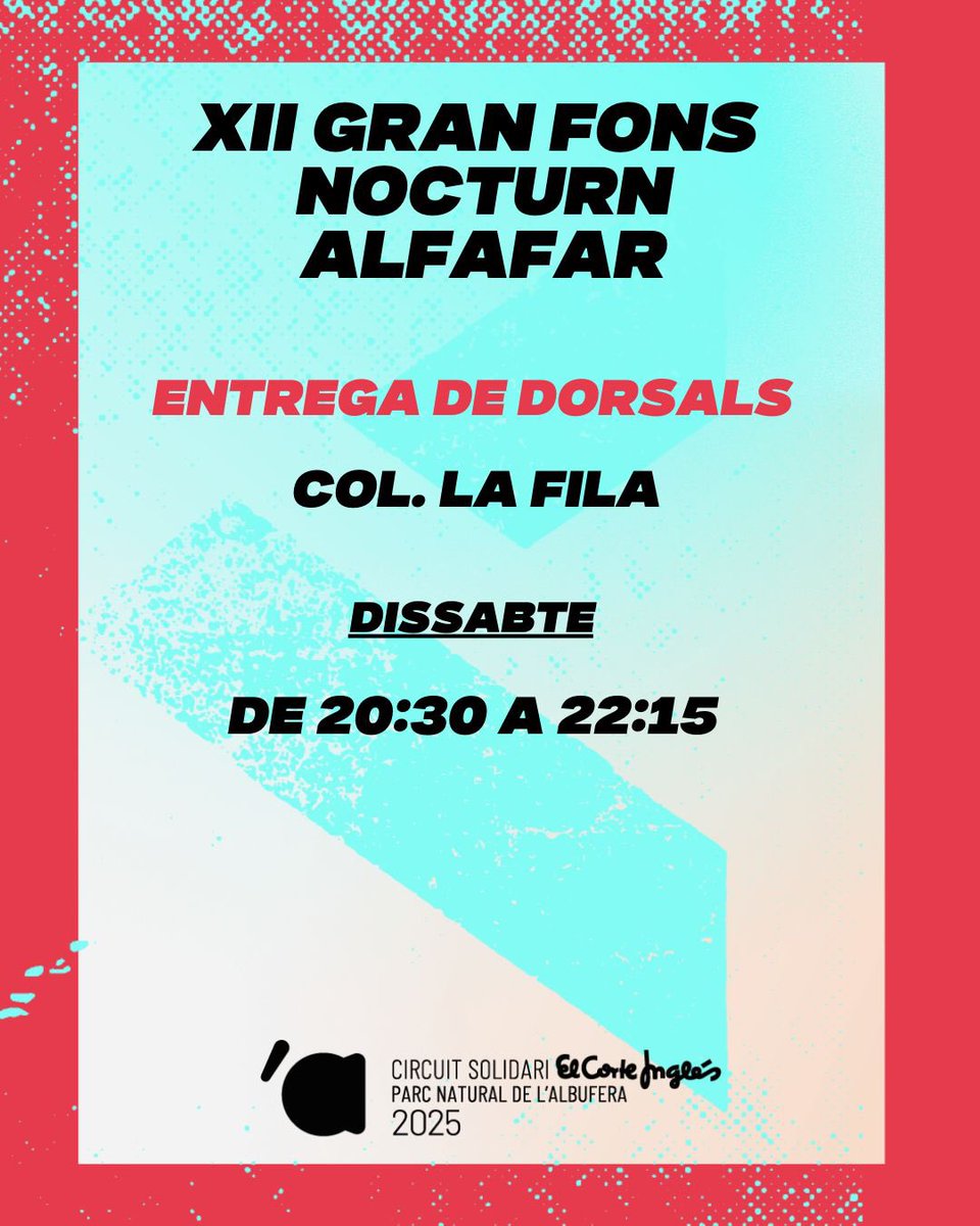 🏃‍♀️10 EDICIONS, 10 CARRERES​🏃‍♂️

9️⃣ XII GRAN FONS NOCTURN ALFAFAR
📆 13 SETEMBRE
⏰ 22:30

#CircuitAlbufera10 #CircuitAlbufera #Run #Running #Runner #Correr #CircuitSolidari