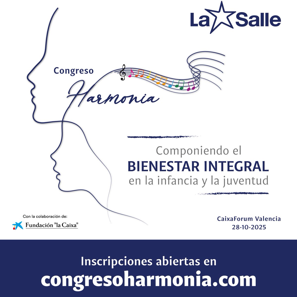 #CongresoHarmoniaLaSalle Distintas voces, distintos enfoques, distintos ámbitos y un objetivo: poner en el centro del debate público el bienestar integral en la infancia y la juventud.¡Te esperamos en Harmonia! Inscripciones abiertas en congresoharmonia.com #SomosLaSalle